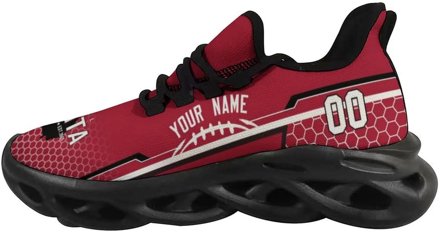 Custom City Football Flex Sneakers Personalized Name Number Athletic Shoes Fans Gifts Breathable Casual Shoes for Men Women