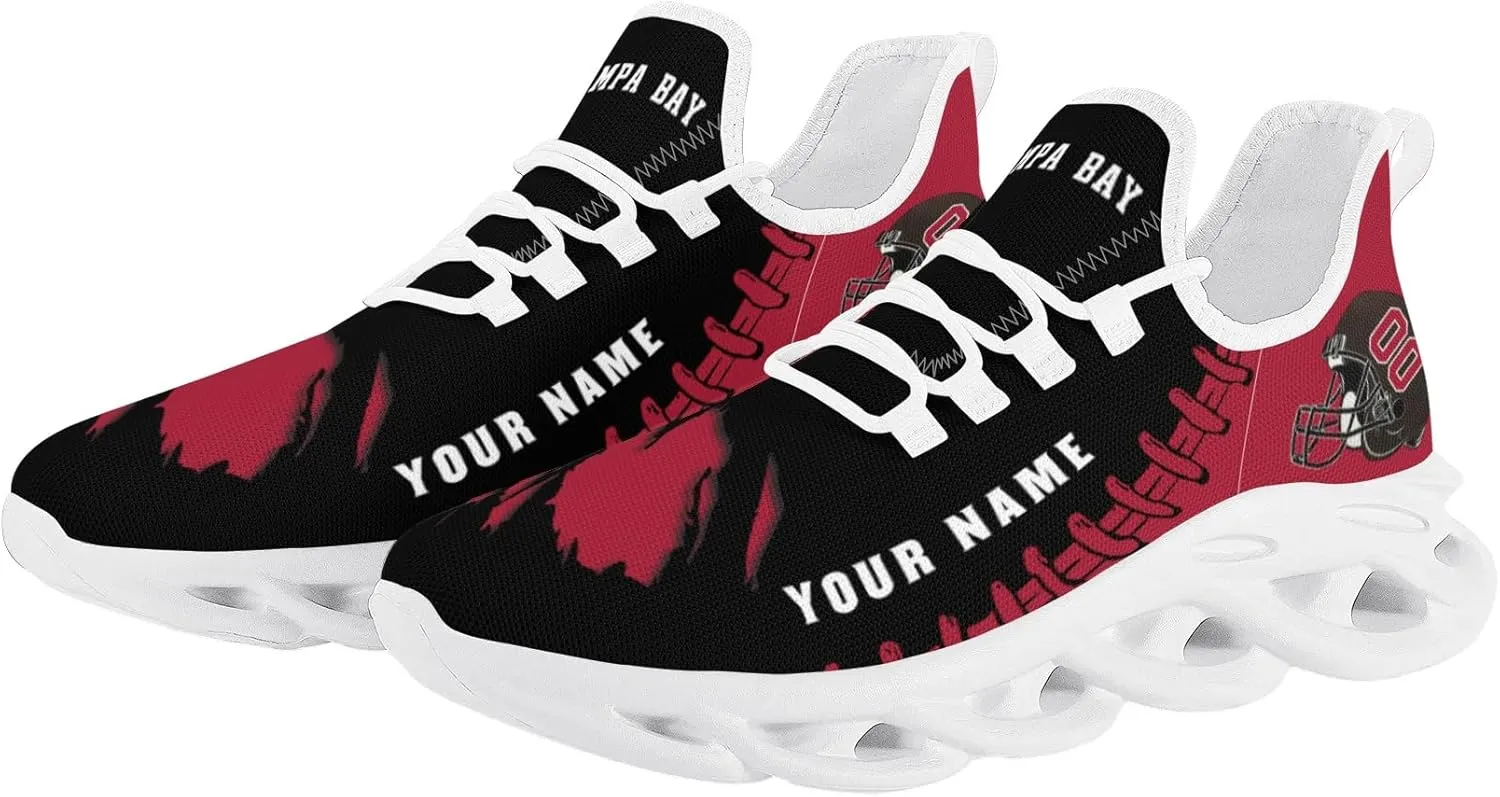 Custom Football Flex Control Sneakers Personalized Fans Men's Breathable Name Number Gifts Workout Athletic Gym Slip-on Shoes