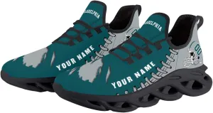 Custom Football Flex Control Sneakers Personalized Fans Men's Breathable Name Number Gifts Workout Athletic Gym Slip-on Shoes
