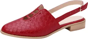 Cutout Sandal for Women Fashion Pointed Toe Closed Toe Weave Strap Buckle Casual Flat Sandalias Summer Comfortable Low Heel Slides Mules Shoes