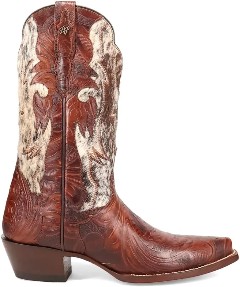 Dan Post Boots Womens Andrinna Snip Toe Casual Boots Mid Calf Low Heel 1-2" - Brown