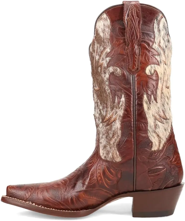 Dan Post Boots Womens Andrinna Snip Toe Casual Boots Mid Calf Low Heel 1-2" - Brown