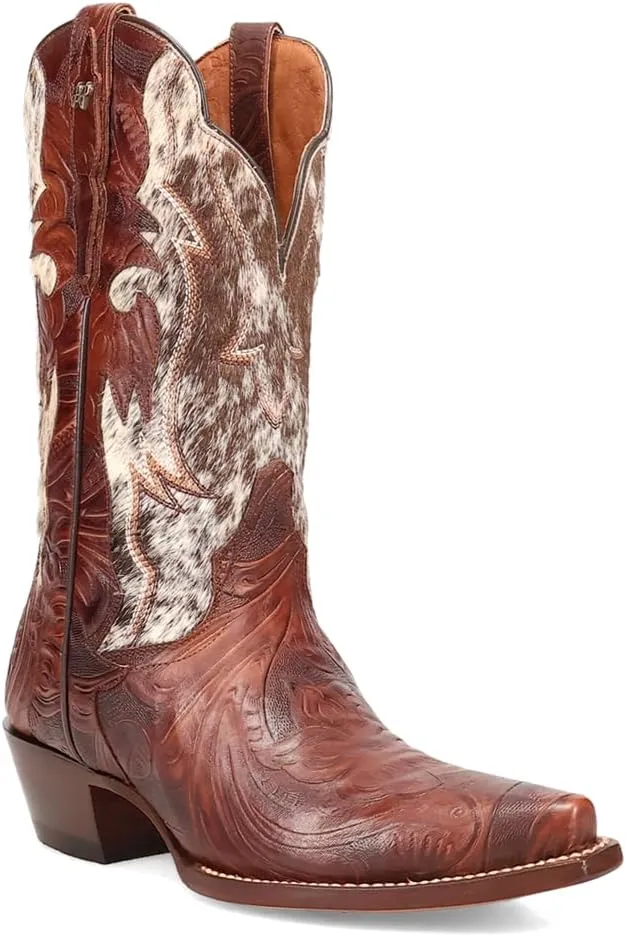 Dan Post Boots Womens Andrinna Snip Toe Casual Boots Mid Calf Low Heel 1-2" - Brown