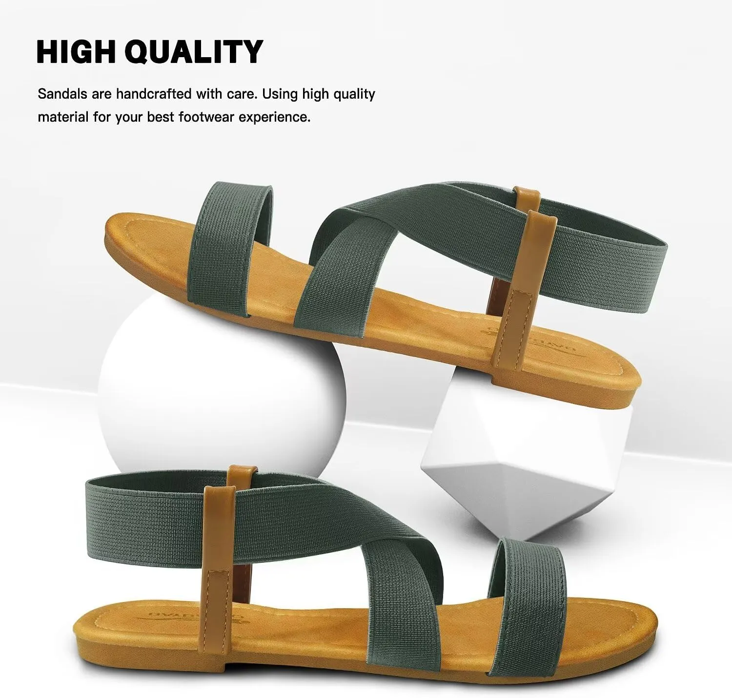 DAYDAYGO Women's Elastic Flat Sandals
