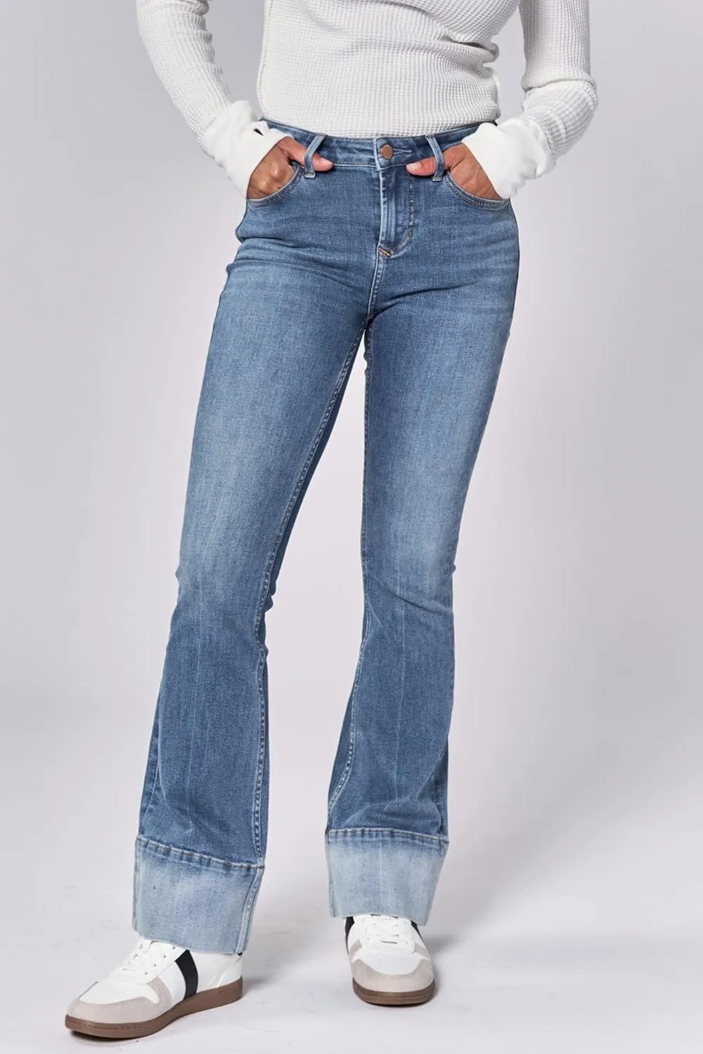 DEAR JOHN Jaxtyn Bootcut Women's Jeans Mid Rise Classic Comfort Stretch Denim