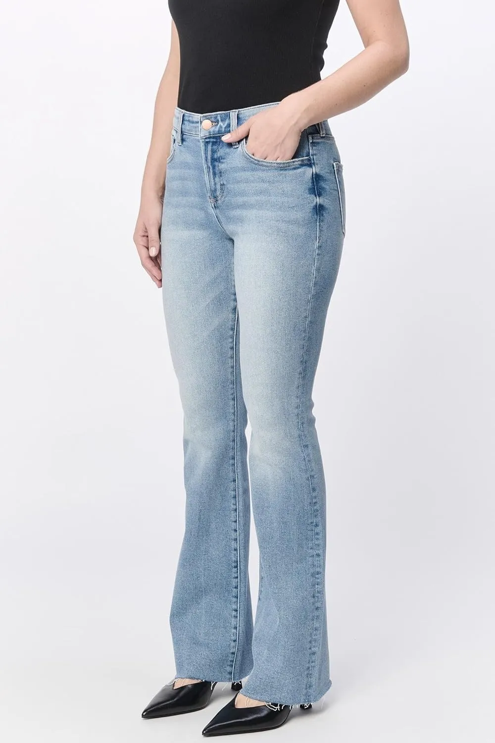 DEAR JOHN Jaxtyn Bootcut Women's Jeans Mid Rise Classic Comfort Stretch Denim