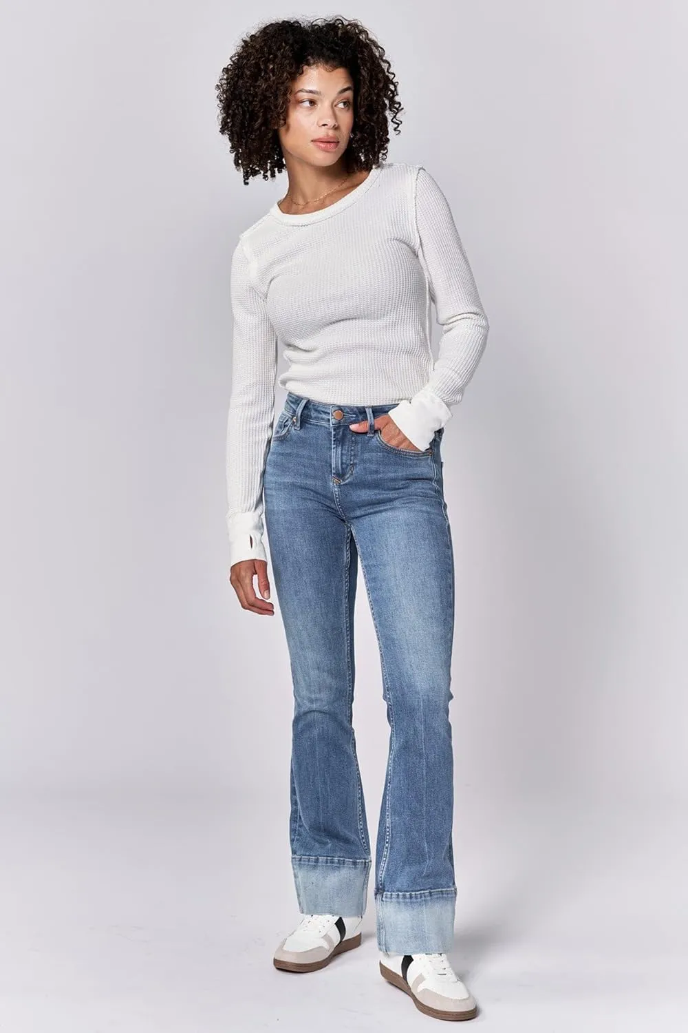 DEAR JOHN Jaxtyn Bootcut Women's Jeans Mid Rise Classic Comfort Stretch Denim