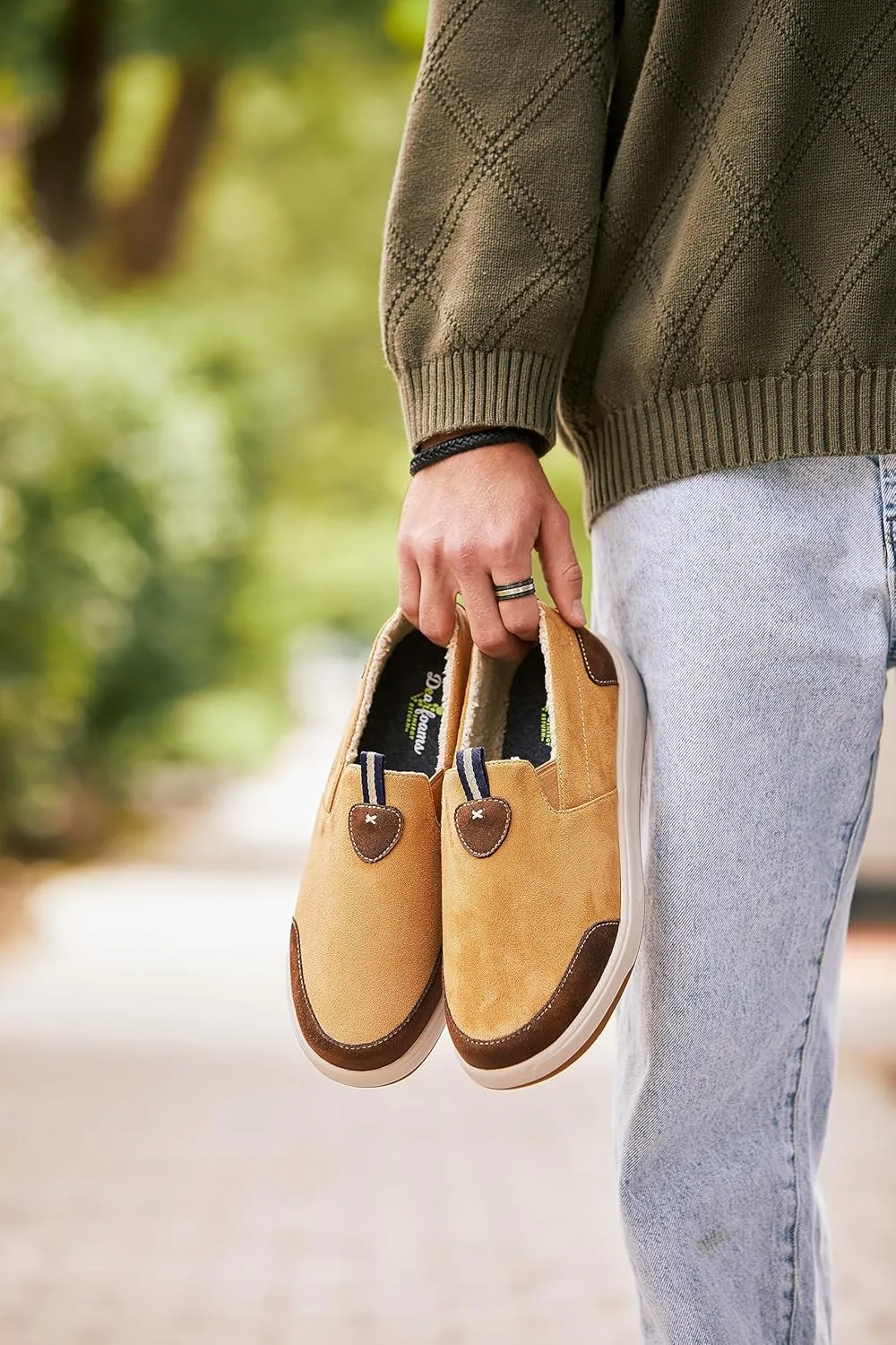 Dearfoams Men's Cypress Water Resistant Slip-On Comfort Sneaker