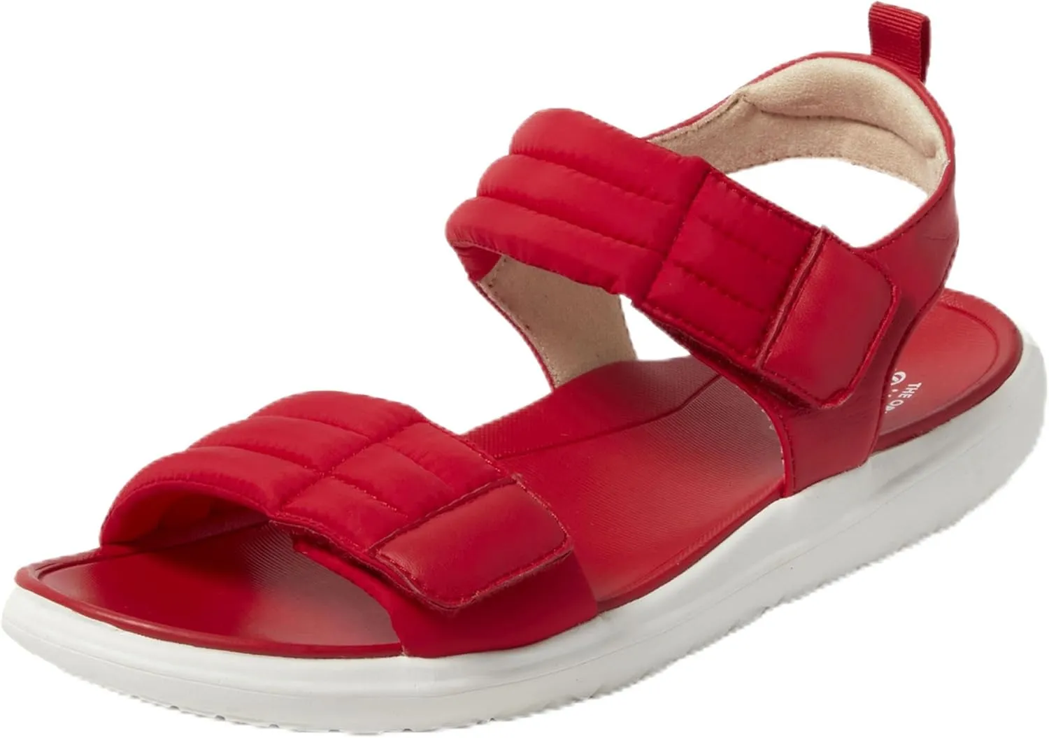 Dearfoams Women's Comfortable Strap Thea Easy on Off Cushioned Lightweight Walking Shoe Sandal Flat