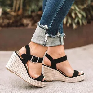 Dheva-C Platform Sandals Women Summer Dressy Fashion Espadrilles Sandals Wedges Sandals Platform Casual Summer High Heels Open Toe Sandals Slip on Shoes Women