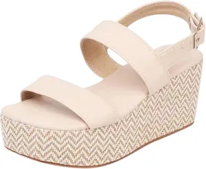Dheva-C Sandal Slides Women Women Sandals Wedge Low Heel Roman Wedge Ladies Fashion Elastic Strap Carved Breathable Shoes Thick Soled Wedges Casual Sandals Sandals for Women Wedge Heels