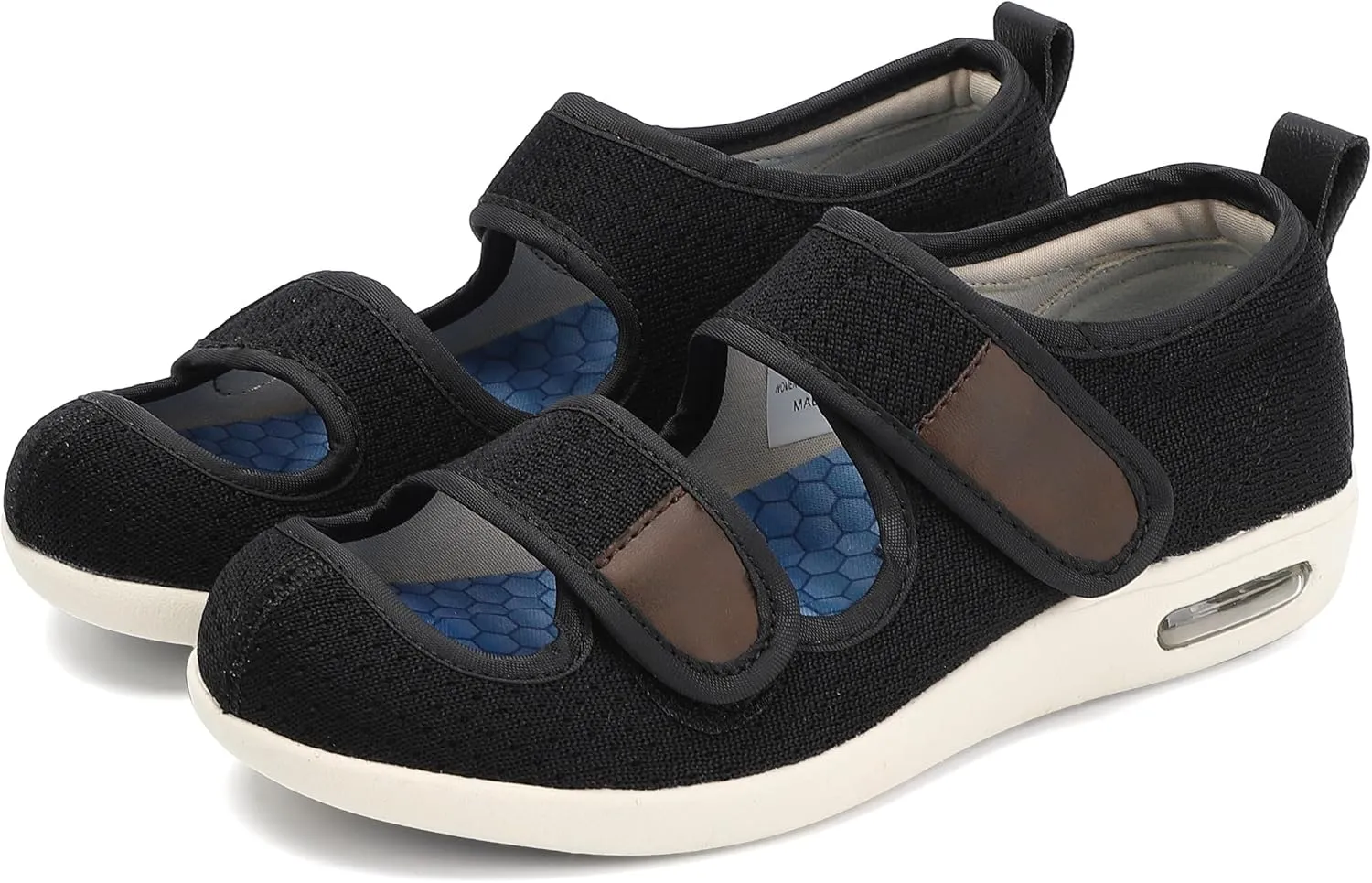 Diabetic Shoes for Women, Women's Wide Width Elderly Shoes, Adjustable Closure Lightweight Breathable, Swollen Feet Walking Edema Sneakers