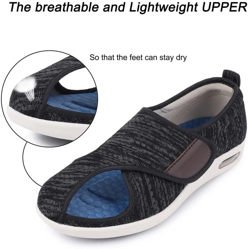 Diabetic Shoes for Women, Women's Wide Width Elderly Shoes, Adjustable Closure Lightweight Breathable, Swollen Feet Walking Edema Sneakers