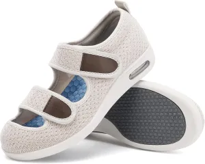 Diabetic Shoes for Women, Women's Wide Width Elderly Shoes, Adjustable Closure Lightweight Breathable, Swollen Feet Walking Edema Sneakers