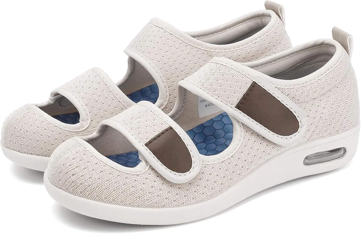 Diabetic Shoes for Women, Women's Wide Width Elderly Shoes, Adjustable Closure Lightweight Breathable, Swollen Feet Walking Edema Sneakers