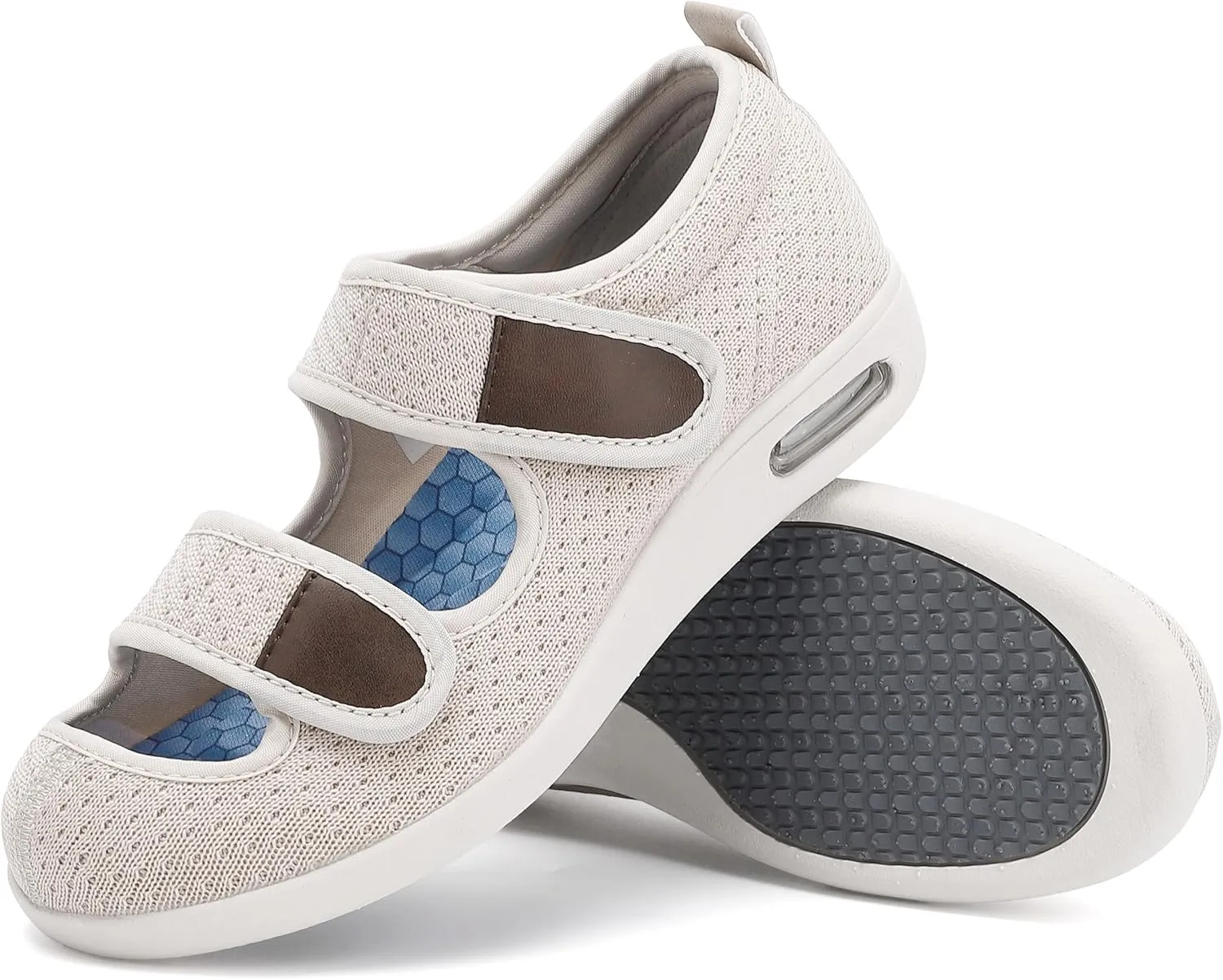 Diabetic Shoes for Women, Women's Wide Width Elderly Shoes, Adjustable Closure Lightweight Breathable, Swollen Feet Walking Edema Sneakers