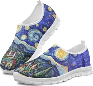 Doojoayie Womens Slip On Walking Shoes Comfort Flats Workout Jogging Driving Shoes