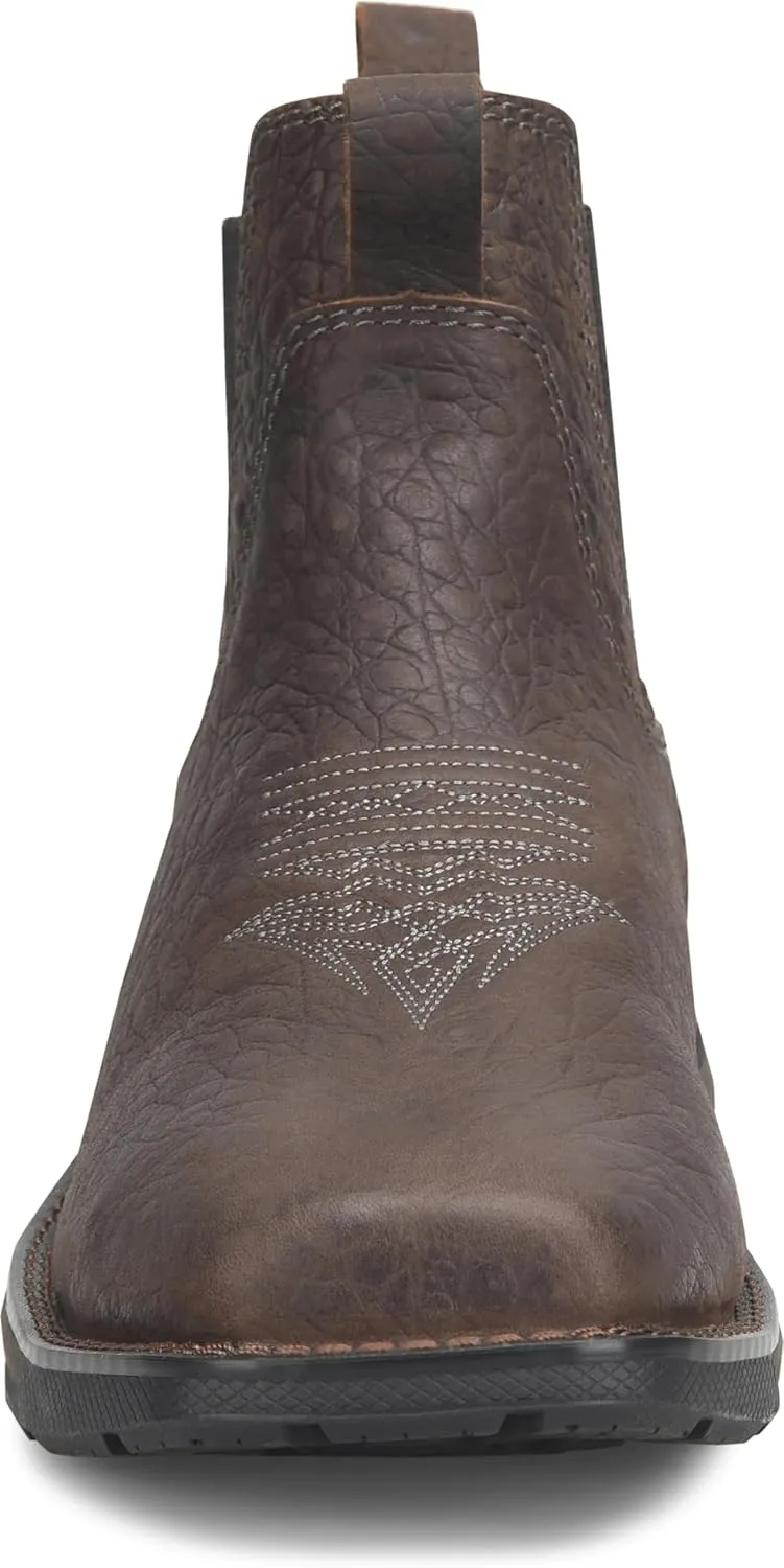 DOUBLE-H Men's Phantom Rider Arbiter 6" Romeo Wide Square Composite Toe Work Boots with Carib Dusky Leather Upper, Comfort Footbed, EH-Rated