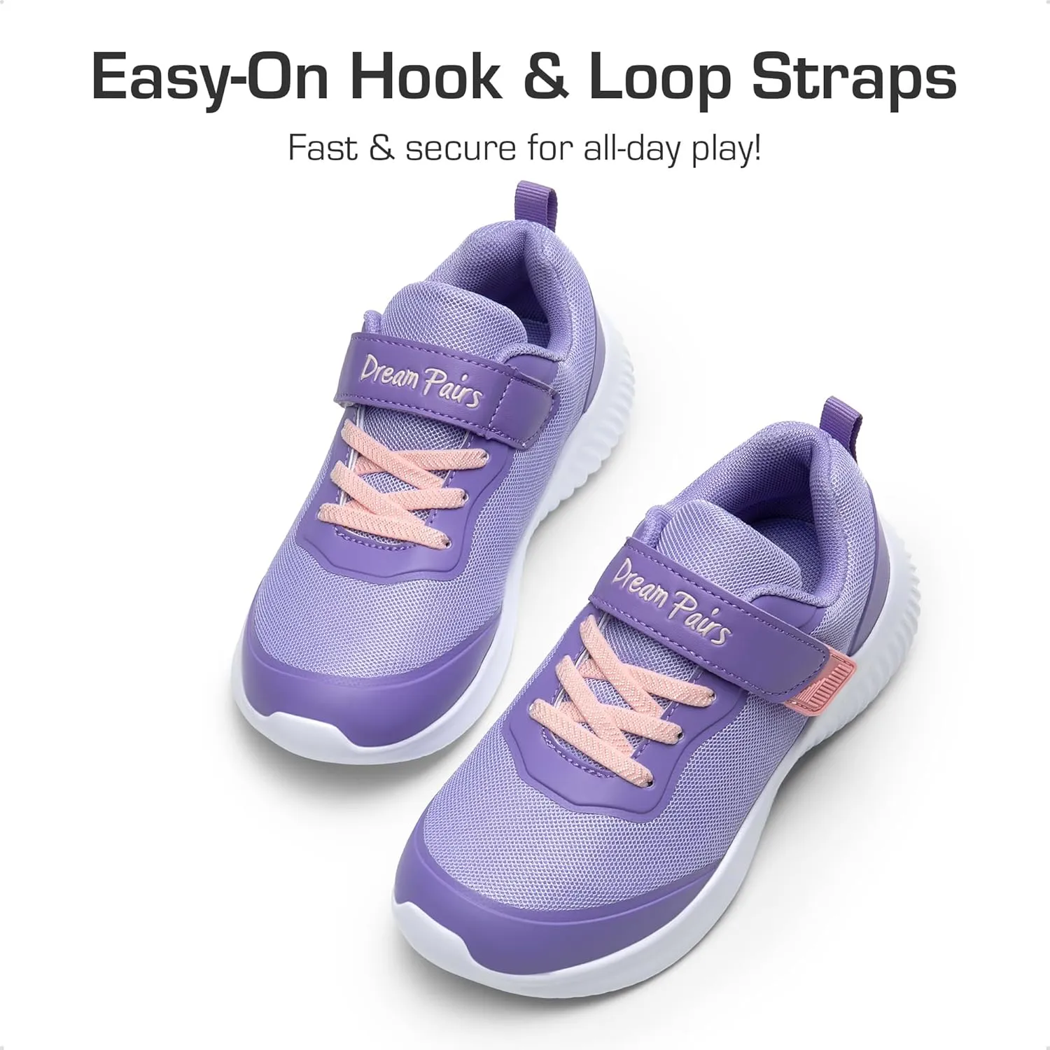 DREAM PAIRS Boys Girls Shoes Kids Tennis EZ-Ons BreezeRunners Running Sneakers