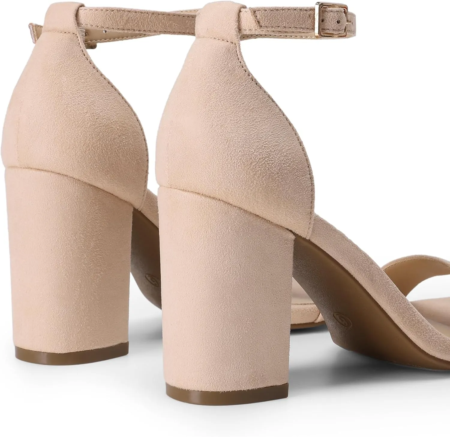 DREAM PAIRS Heels for Women Chunky Block Heel Open Toe Ankle Strap 3.5 Inch Heeled Sandals for Party Date Wedding