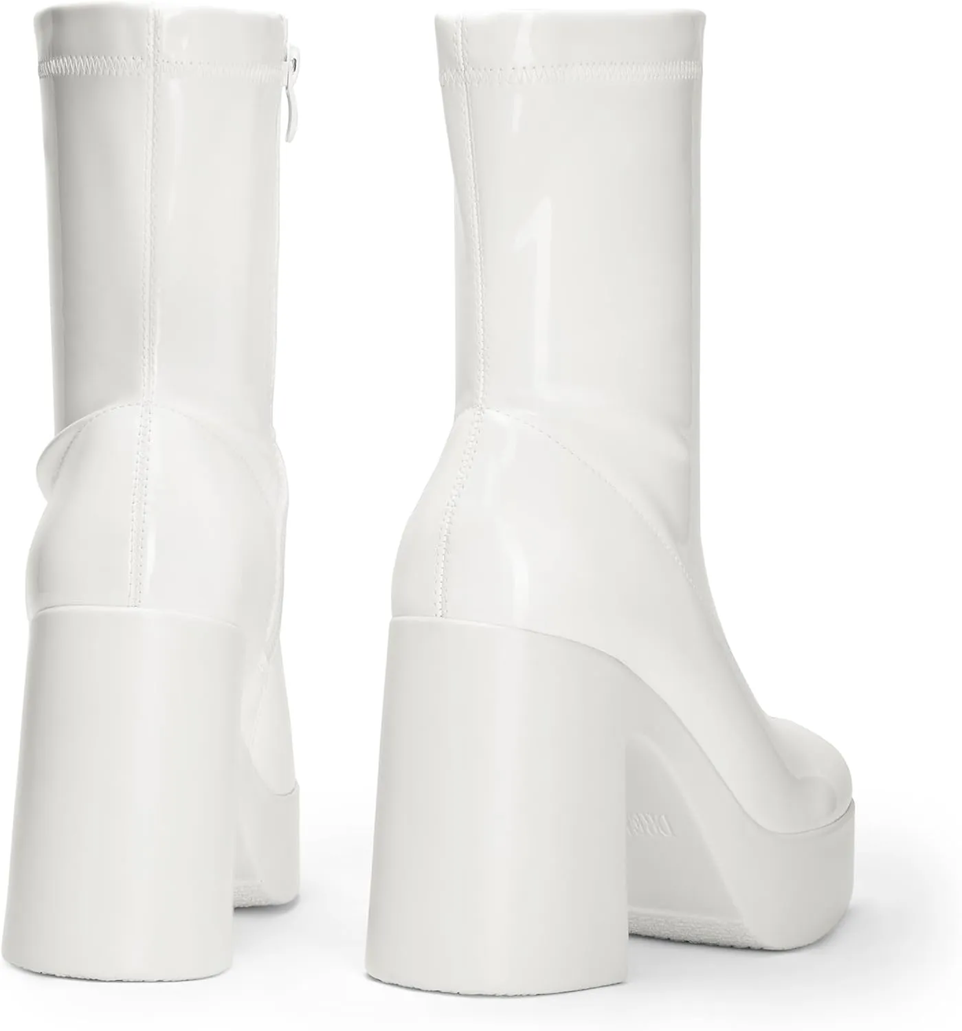 DREAM PAIRS Women's Platform Gogo Ankle Boots High Chunky Block Heel Square Toe Booties Shoes