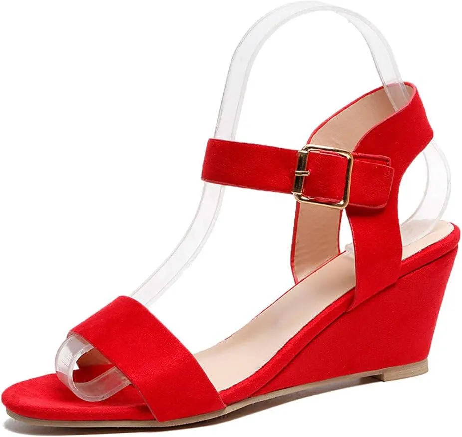 Eduavar Sandals for Women 2023, Orthopedic Sandals for Women Open Toe Ankle Strap Wedge Sandals Summer Dress Shoes