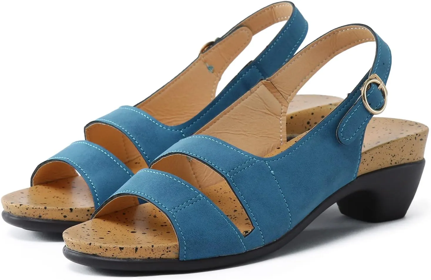 Eduavar Sandals Women Dressy Summer, Womens Sandals Wedge Sandals Ultra-Comfy Breathable Sandals Orthotic Sandals Women