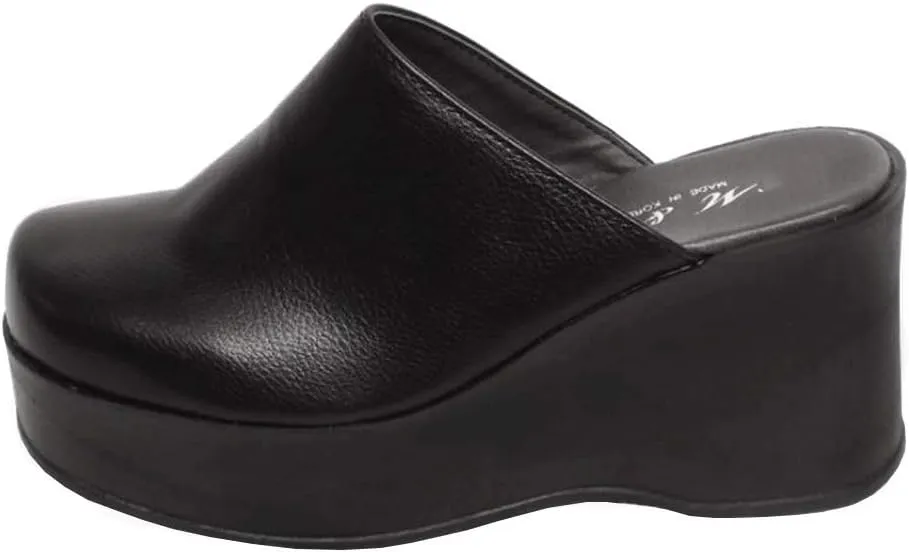 epdavin Women's Closed Toe Platform High Heel Slip On Backless Clogs Slides Mules Shoes