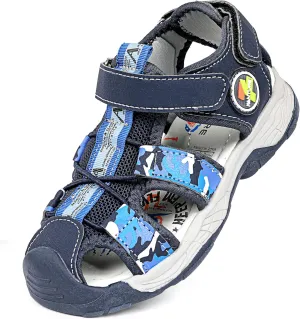 FANTURE Kids Athletic Sandals Closed Toe Lightweight Boys Girls Outdoor Summer Sports Shoes