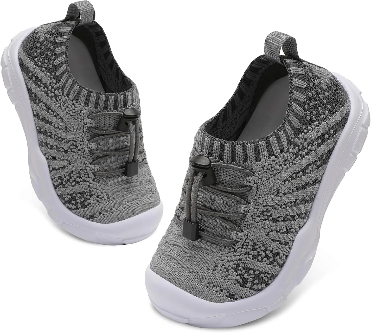 FEETCITY Toddler Slip On Shoes Boys Girls Wide Toddler Tennis Shoes Sports Walking Sneakers