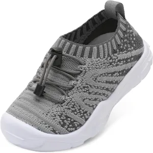 FEETCITY Toddler Slip On Shoes Boys Girls Wide Toddler Tennis Shoes Sports Walking Sneakers