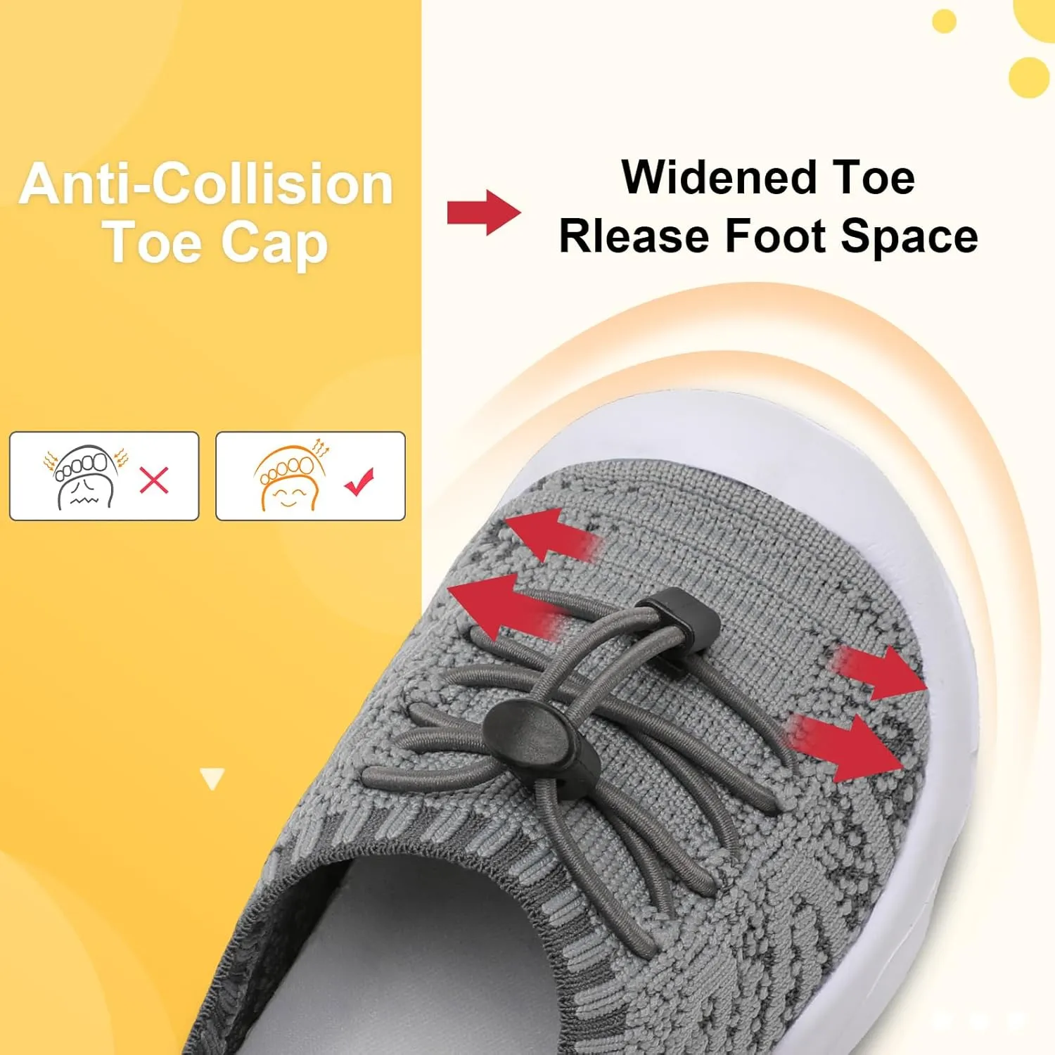 FEETCITY Toddler Slip On Shoes Boys Girls Wide Toddler Tennis Shoes Sports Walking Sneakers