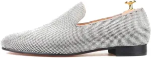 FERUCCI Men Slippers Loafers Flat with Crystal GZ Rhinestone