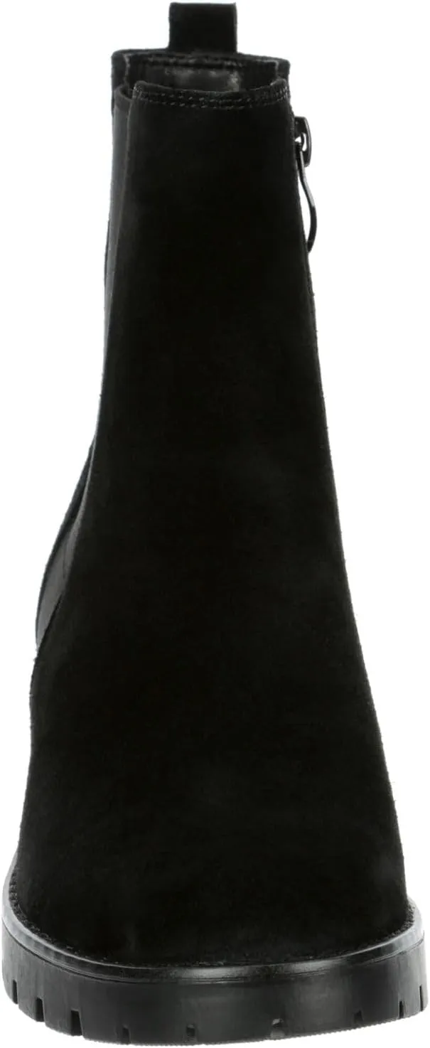 Finley - Women's Casual Slip-On Suede Lug Sole Chelsea Ankle Boots
