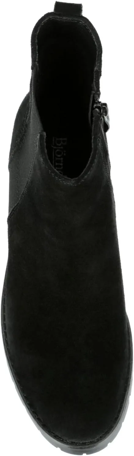 Finley - Women's Casual Slip-On Suede Lug Sole Chelsea Ankle Boots