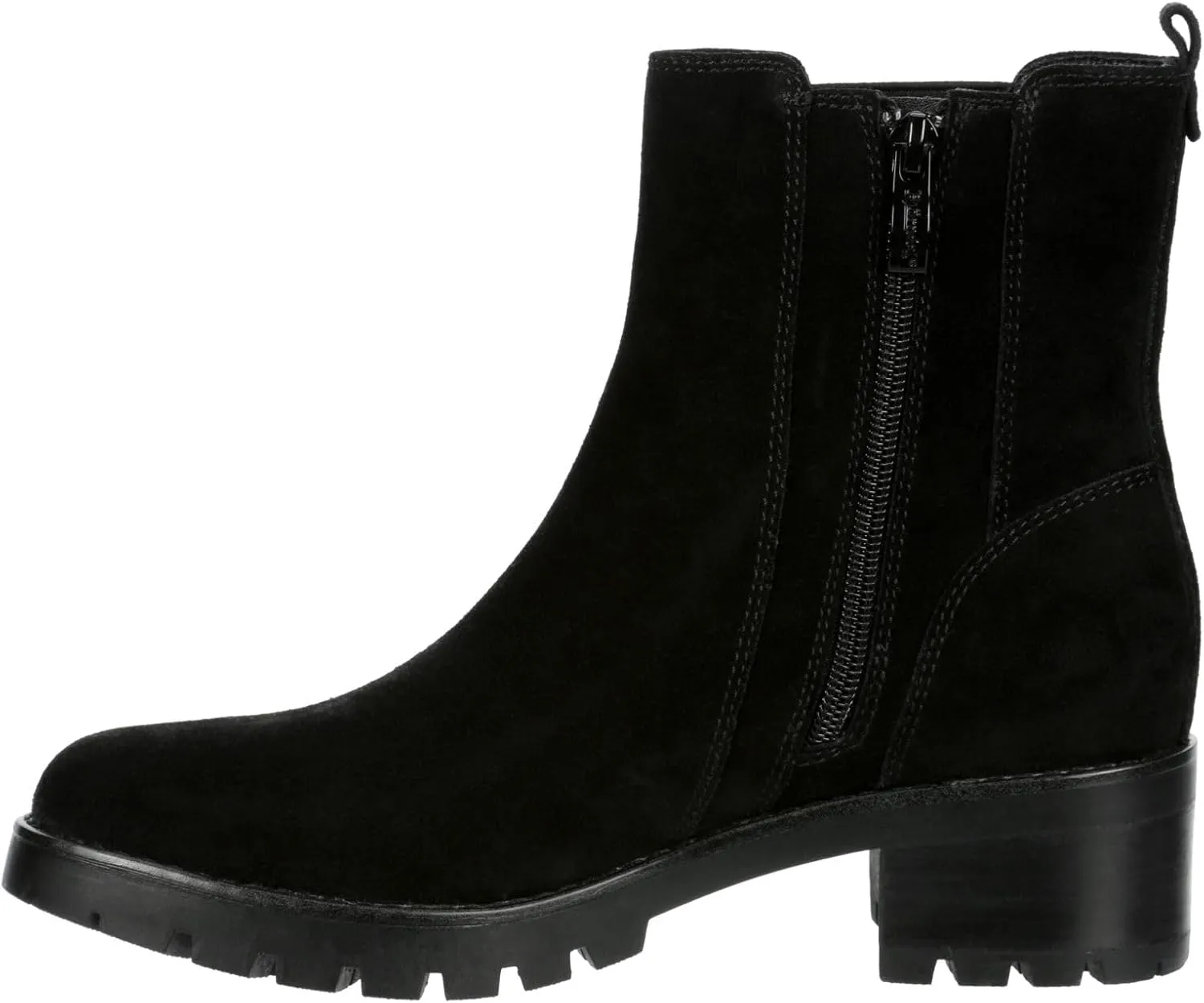 Finley - Women's Casual Slip-On Suede Lug Sole Chelsea Ankle Boots