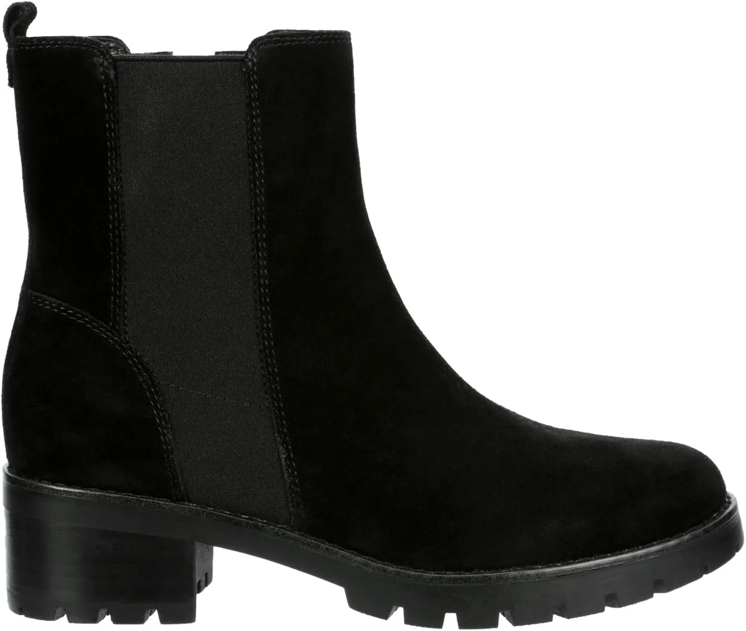 Finley - Women's Casual Slip-On Suede Lug Sole Chelsea Ankle Boots
