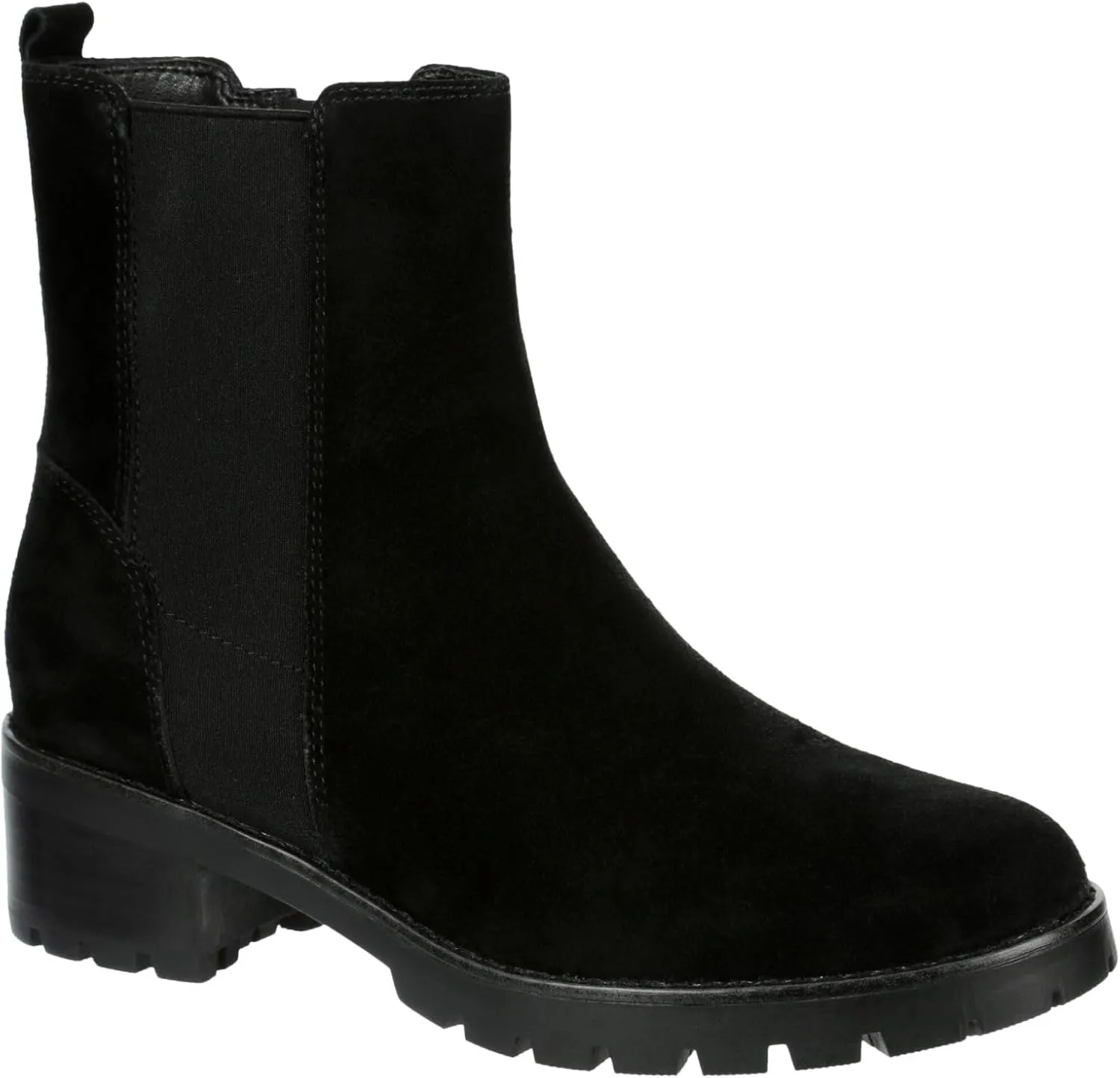 Finley - Women's Casual Slip-On Suede Lug Sole Chelsea Ankle Boots