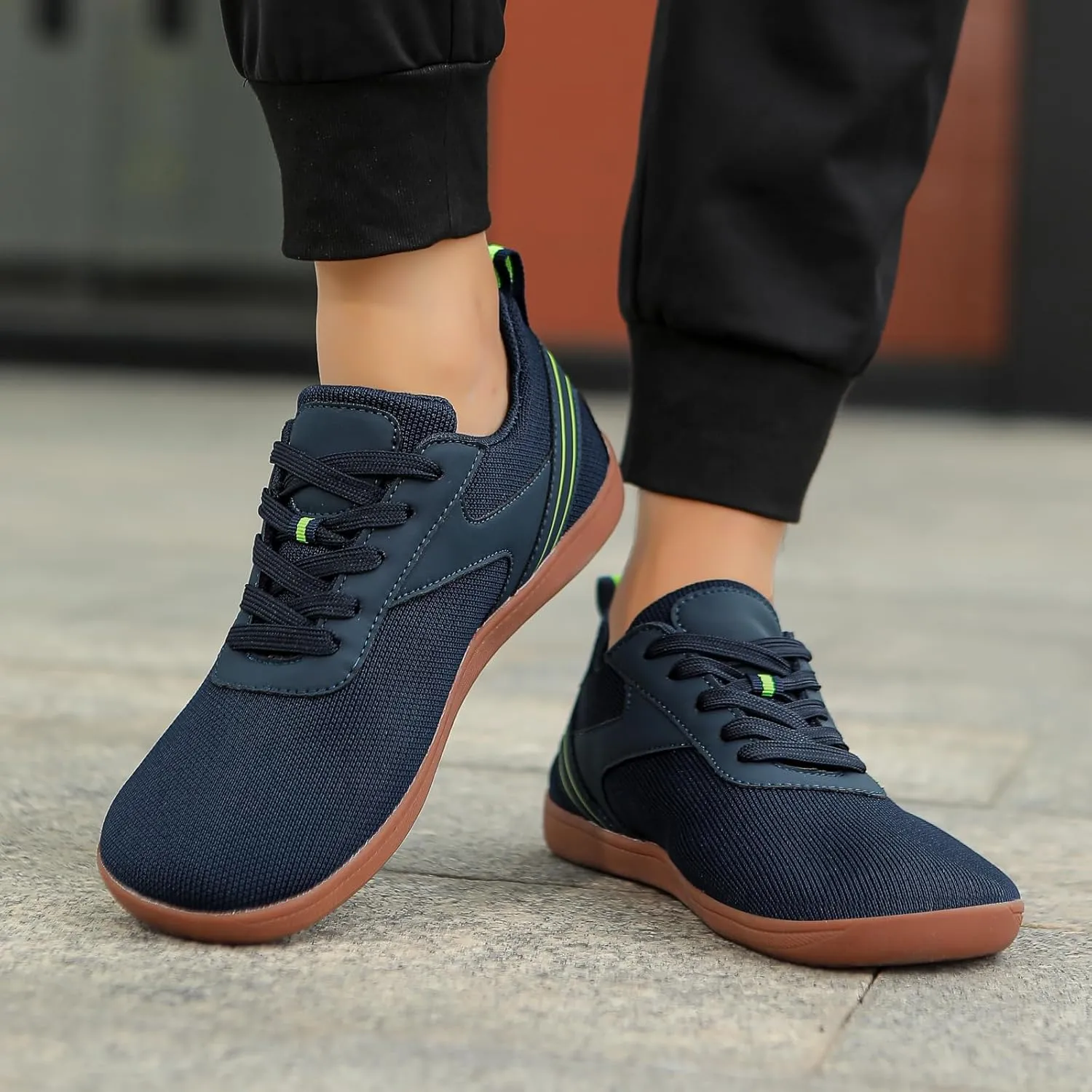 Flat Sneakers for Women Casual Slip On Walking Shoes Tennis Lightweight Gym Sneakers Womens Mens Breathable Mesh Knit Walking Sneaker On Feet All Day