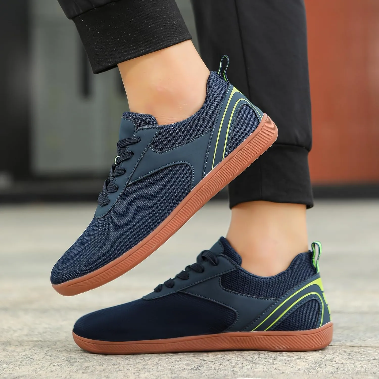 Flat Sneakers for Women Casual Slip On Walking Shoes Tennis Lightweight Gym Sneakers Womens Mens Breathable Mesh Knit Walking Sneaker On Feet All Day
