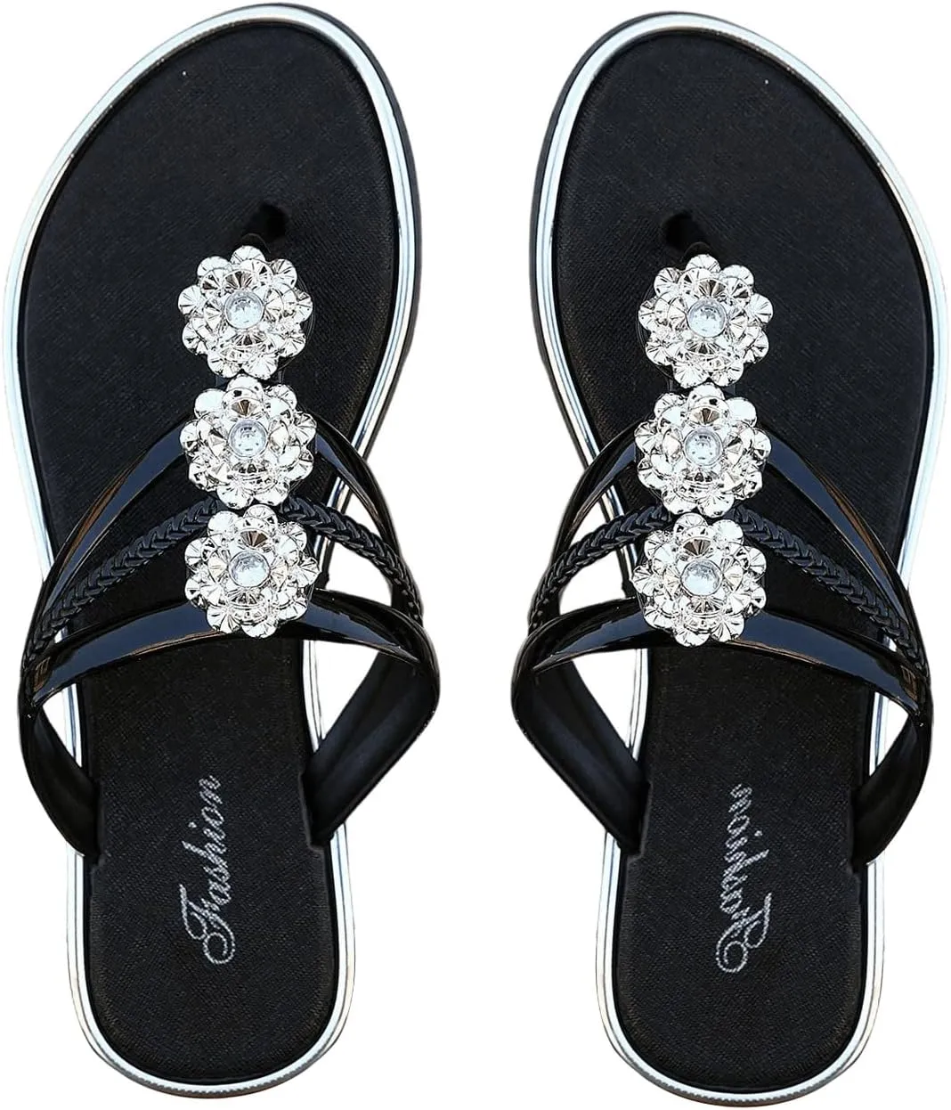 Floerns Women's Flat Sandals Flip Flop Sandals Summer Slip on Dressy Thong Sandal