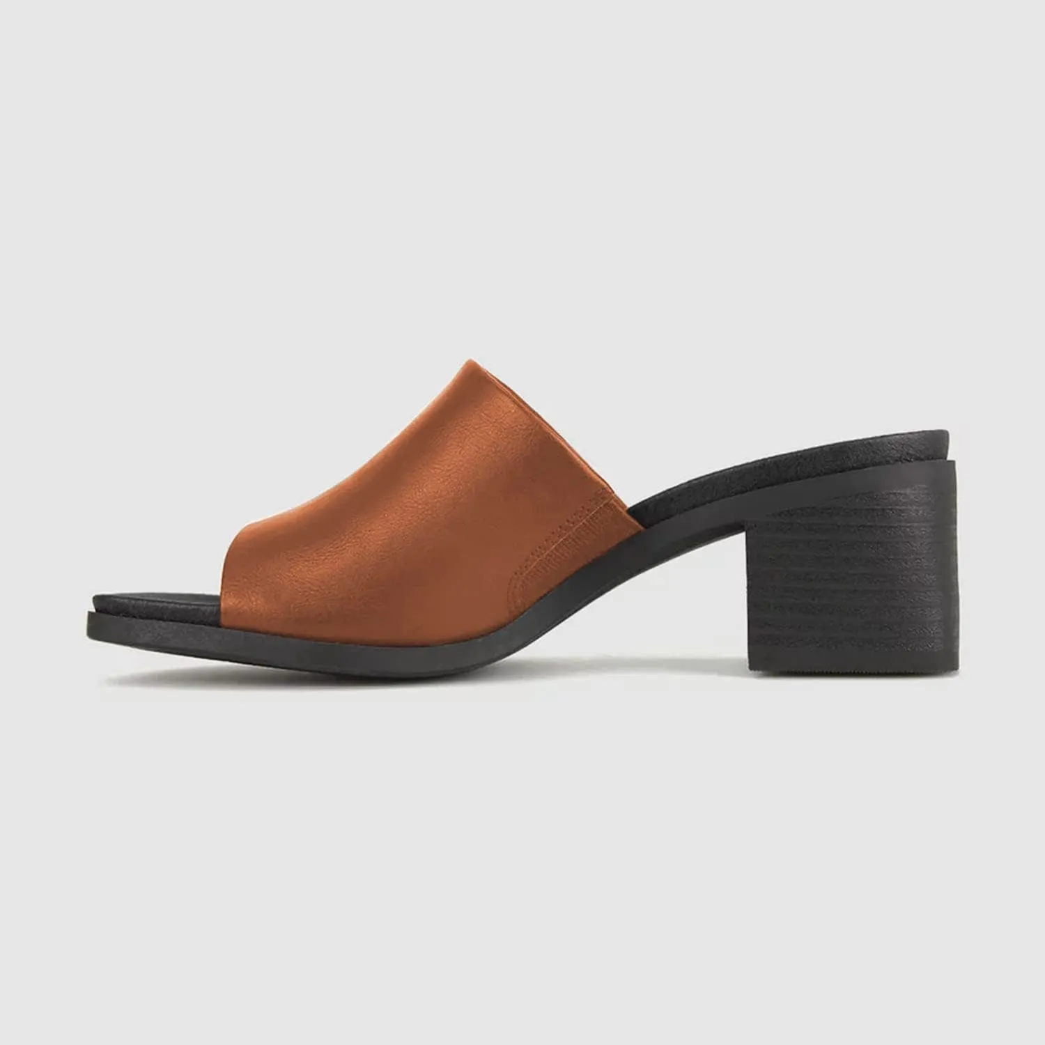 FOWT Women High Chunky Striped Heel Mules Slingback Two Toned Clogs Platform Square Toe Sandals Slip On Slippers Outdoor Casual Fashion Work Party Dance Slide Shoes Size 4-16 US
