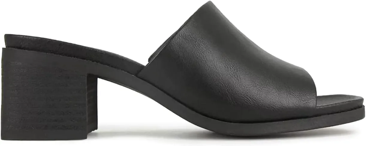 FOWT Women High Chunky Striped Heel Mules Slingback Two Toned Clogs Platform Square Toe Sandals Slip On Slippers Outdoor Casual Fashion Work Party Dance Slide Shoes Size 4-16 US