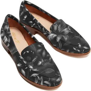 FOWT Women's Wide Width Loafer Shoes Slip On Low Block Stripped Heel Flats Pointed Toe Loafer Comfort Driving Office Loafer Shoes Size 4-16 US