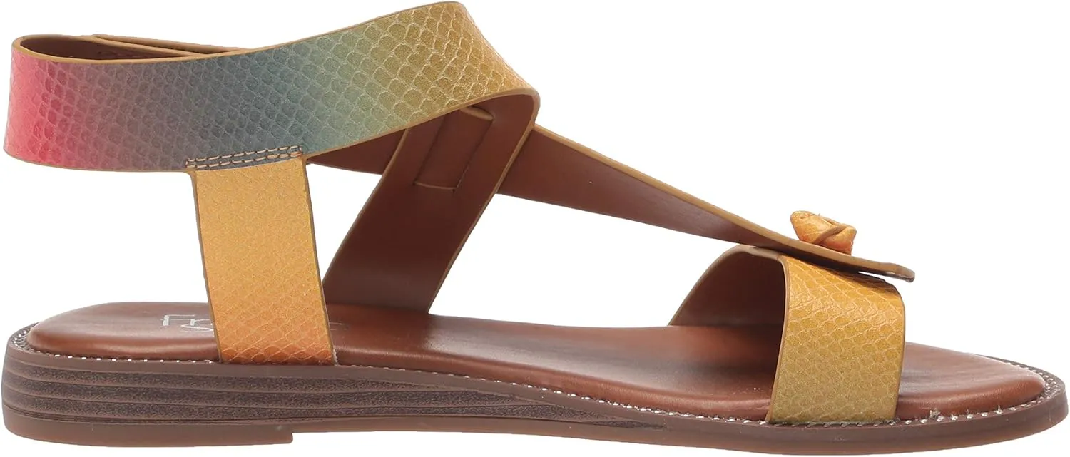 Franco Sarto Womens Glenni Ankle Strap Flat Sandals