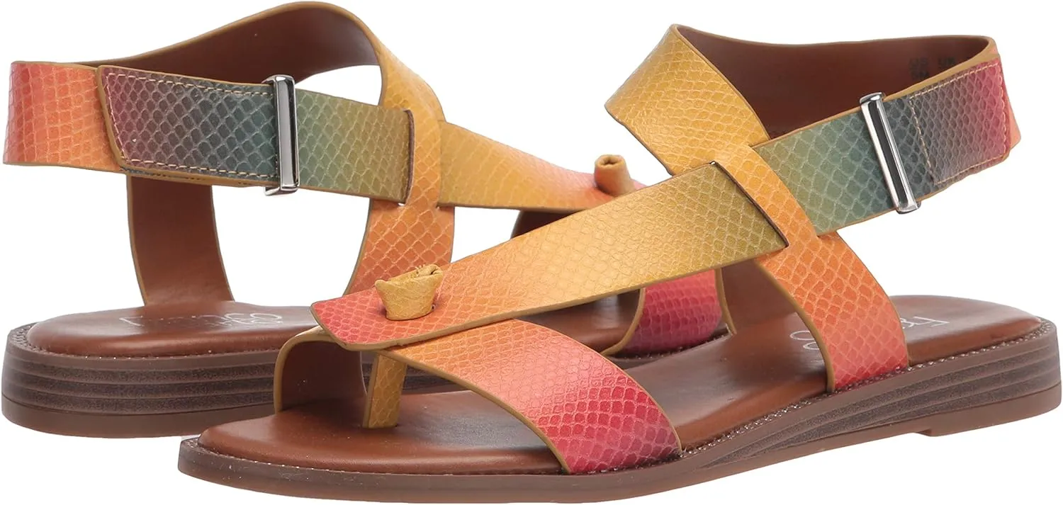 Franco Sarto Womens Glenni Ankle Strap Flat Sandals