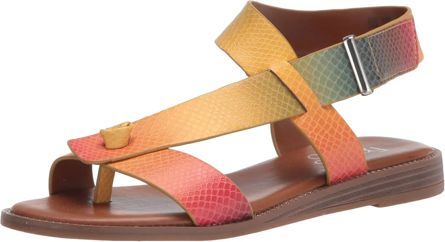 Franco Sarto Womens Glenni Ankle Strap Flat Sandals