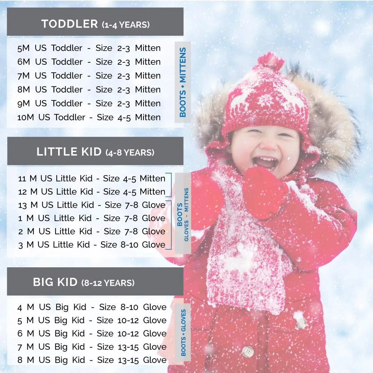 Frosty Kids Winter Snow Boots & Gloves Combo for Girls & Boys