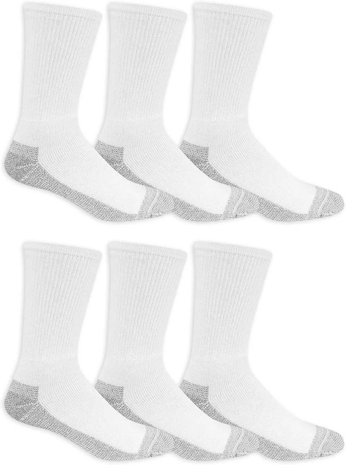 Fruit of the Loom Men's Workgear Durable Crew Socks with Arch Support