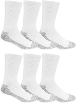Fruit of the Loom Men's Workgear Durable Crew Socks with Arch Support